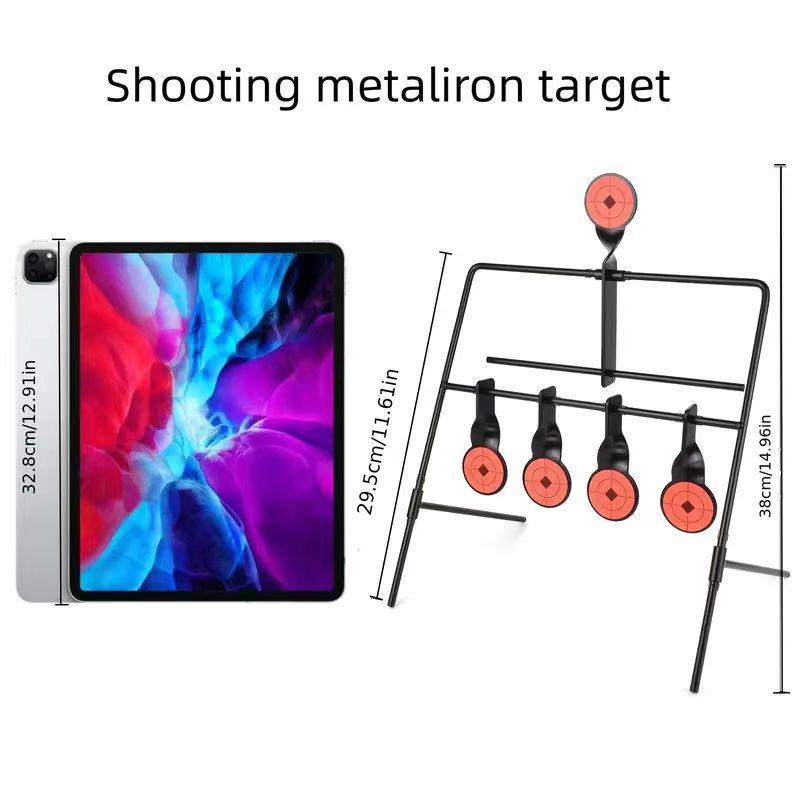 Cross-border Metal Iron IDPA Gravity Target with Quick Release, 4-Position Rotation, and Training Stickers