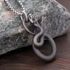 European and American Jewelry Stainless Steel Men's Necklace Retro Trendy Animal Cobra Pendant Personalized Python Item Pendant Batch
