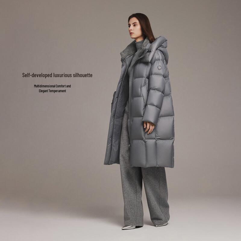 Tanbor Women's Long Warm Down Parka with Detachable Hood