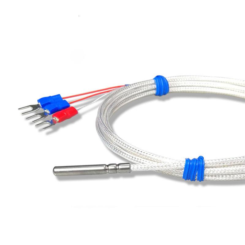 Stainless Steel PT1000 Temperature Sensor Thermocouple with 0.5/1/2/3~10M Cable Temperature Sensing High Temperature Waterproof
