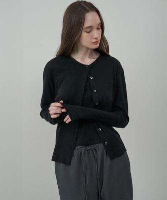 Mott Silket Two-Way Cardigan Set - Black