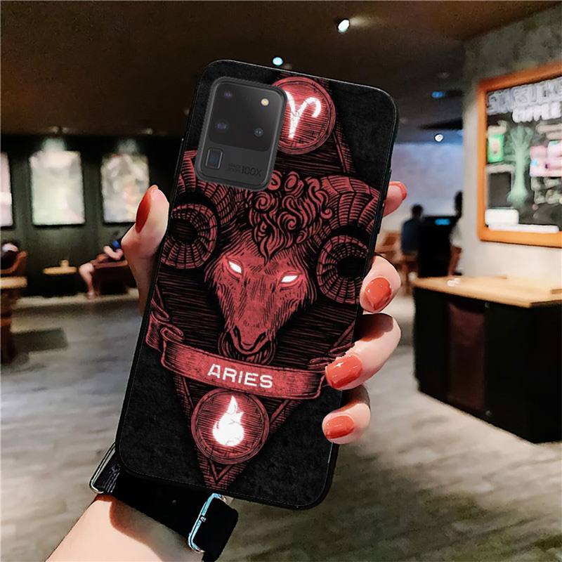 Constellation Aries Phone Case for Samsung S20 Lite S21 S10 S9 Plus for Redmi Note8 9pro for Huawei Y6 Cover