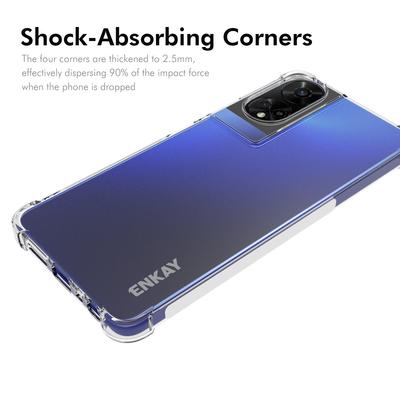 ENKAY HAT PRINCE Pro TCL 50 5G Pouzdro Průhledný TPU Kryt na telefon Nárazuvzdorné rohy