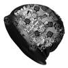 Custom Vintage Style H-Helloweenes Rock Brand Skullies Beanies Caps Winter Warm Knitted Hat  Hip Hop Bonnet Hats Outdoor Ski Cap