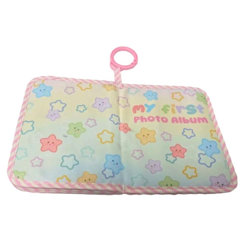Soft Fabric Baby Photo Album Safe Strong Oxford Bohemian Rainbow Style Memory Book Colorful for Infants Children Use
