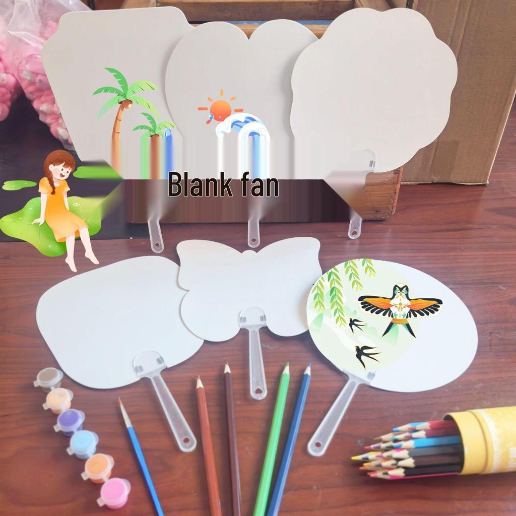DIY Hand-Painted Round Graffiti Paper Fan - Children's Activity & Gift