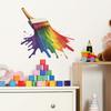 Creative Paint Brush Wall Sticker Self-Adhesive Removable for Bedroom Living Room Closet Dorm Home Decor Art