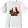 Übergroßes Sommer Herren T-Shirt Kalifornien Feuer Silhouette Bäume Gebet Kurzarm Bequem Rundhals T-Shirt