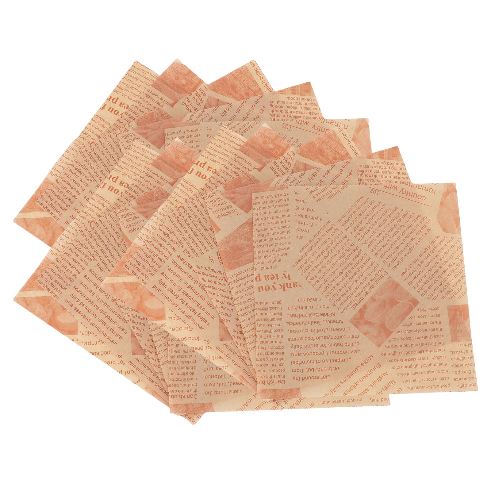 

500 листов оберточной бумаги для сэндвичей, жиронепроницаемая, антипригарная, вкладыш для корзин для еды для жарки, выпечки продуктов Cowhide Color Newspaper Printing