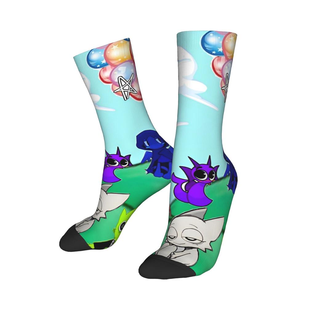 Sprunki Incredibox Socks for Women Men Breathable  Soft Long Socks Sweat Absorbing