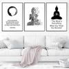 Zen-Buddha-Schriften-Poster, Glück, Ruhe bewahren, inspirierende Zitate, Leinwandgemälde, Drucke, Wandkunst, Bild, Heimbüro-Dekoration