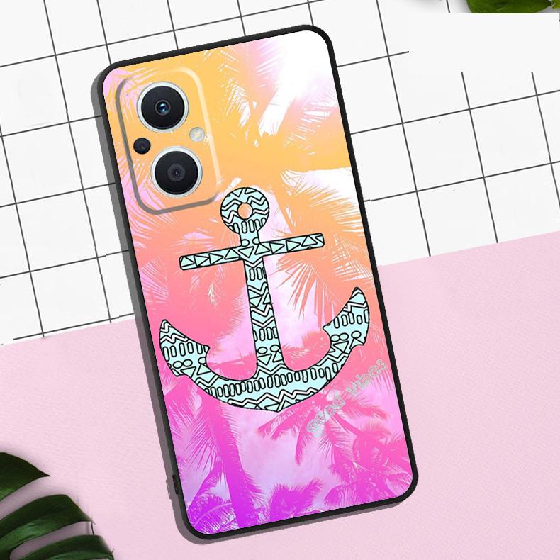 Nautical Anchor Boat Sea Case For OPPO Reno 13F 12F 11F 8T 7 8 10 11 12 13 Pro OPPO Find X8 X6 Pro X3 X5 Lite Cover