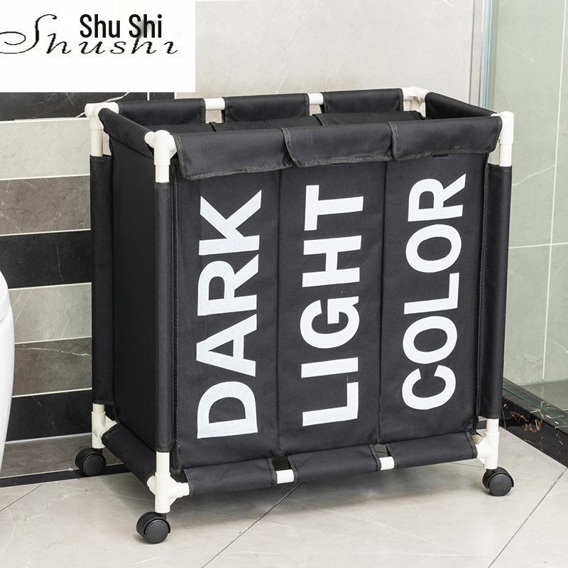 

Shu Shi Ten Portable Clothes Storage Basket with Wheels, Oxford Cloth, Moisture-Proof