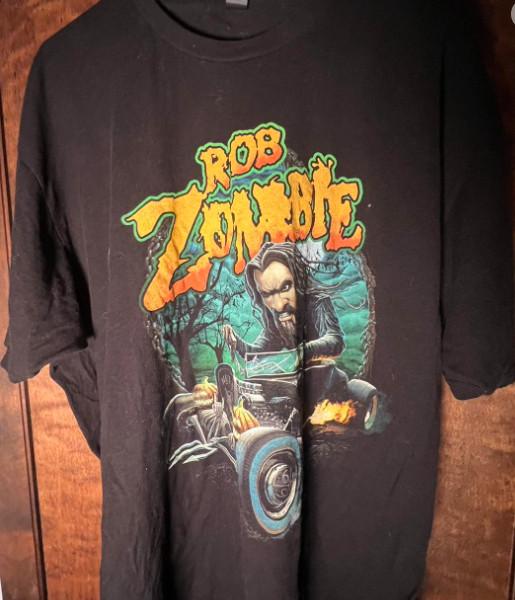 Black Rob Zombie 2xl Rat Fink Look T-shirt with multi-coloured<wbr/>Tshirt Unisex T-Shirt