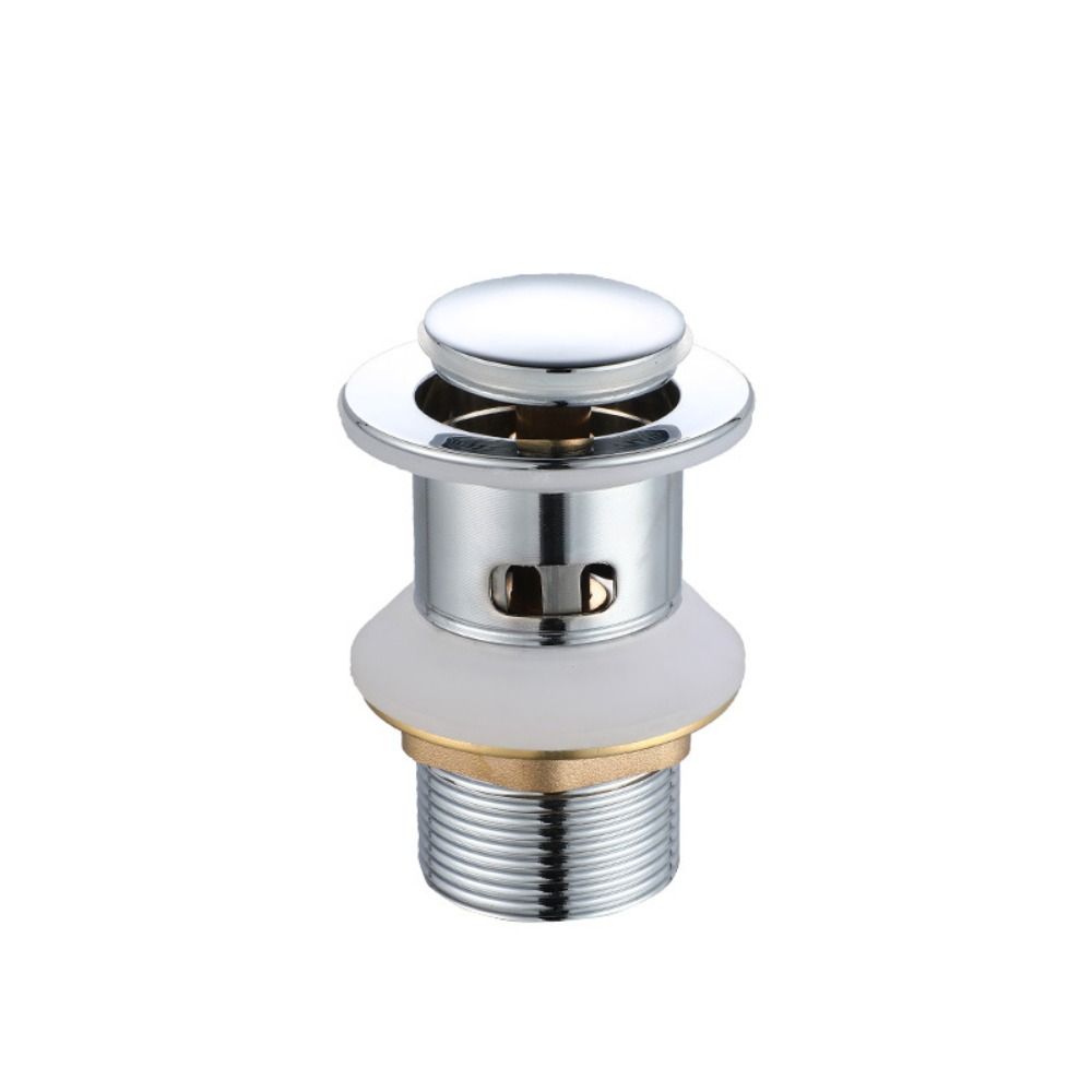 Press Type Pop-up Sink Drain G1-1/4 Sink Drain Plug Rust-proof Basin Drainer Washroom