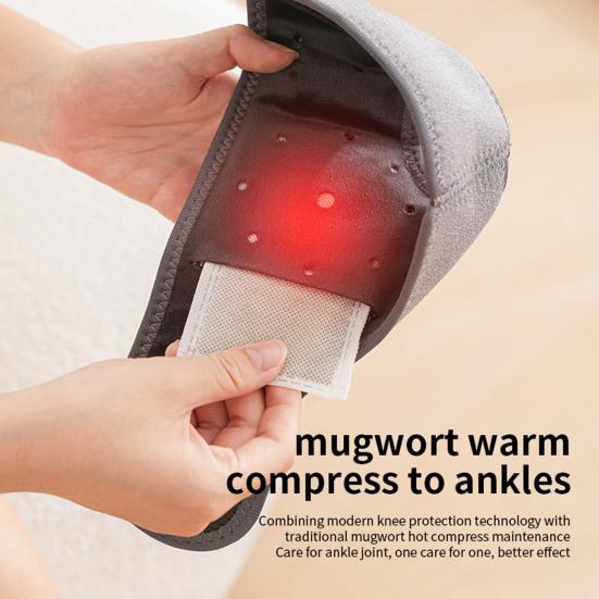 3-in-1 Ankle Foot Massager Heat Vibration & Air Compression Therapy Relieve Neuropathy Pain Heating Pad Health Gift for Parents Friends