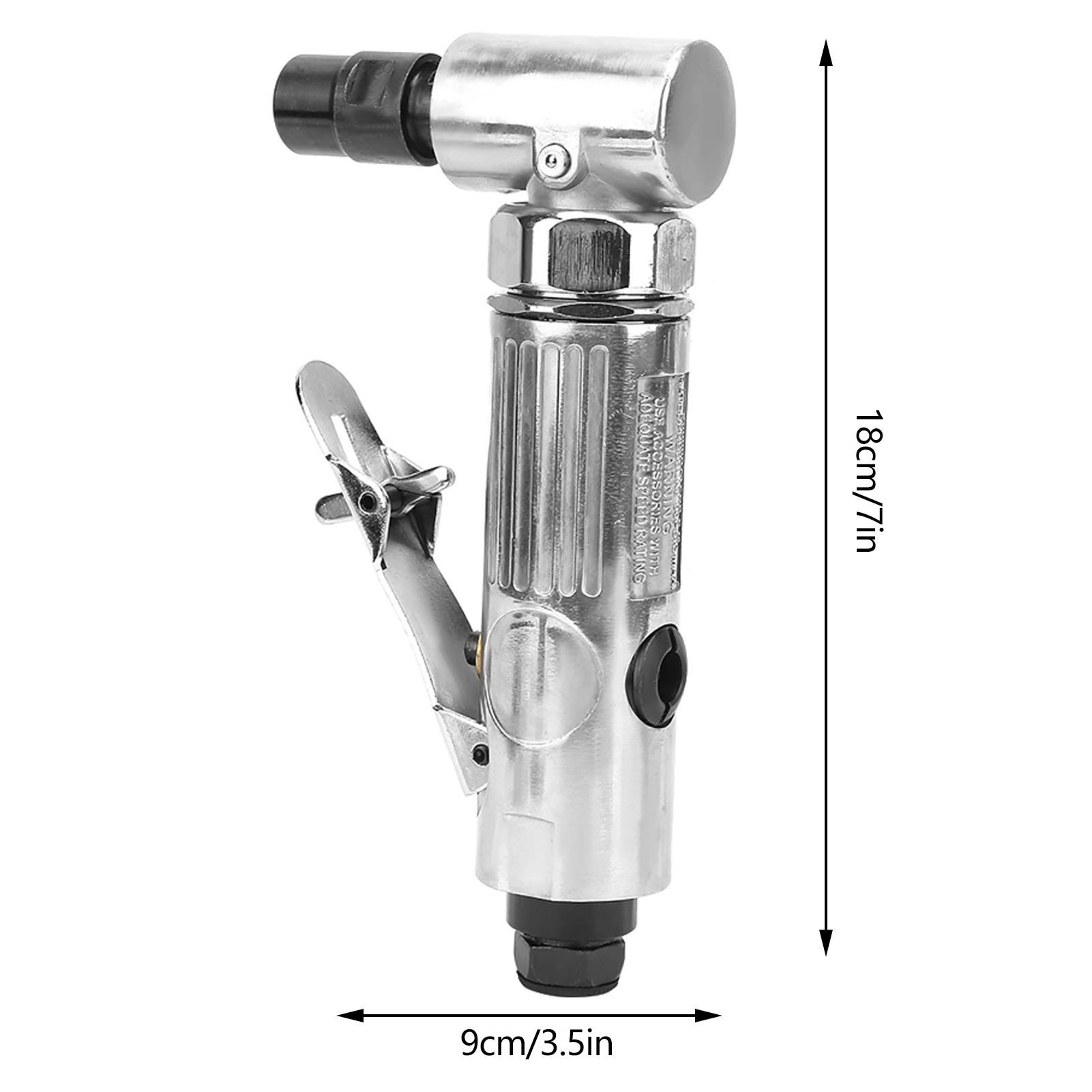 

90 Degrees Bending Pneumatic Die Grinder Industrial Grade with 2inch Grinding Disc BSP серебряный