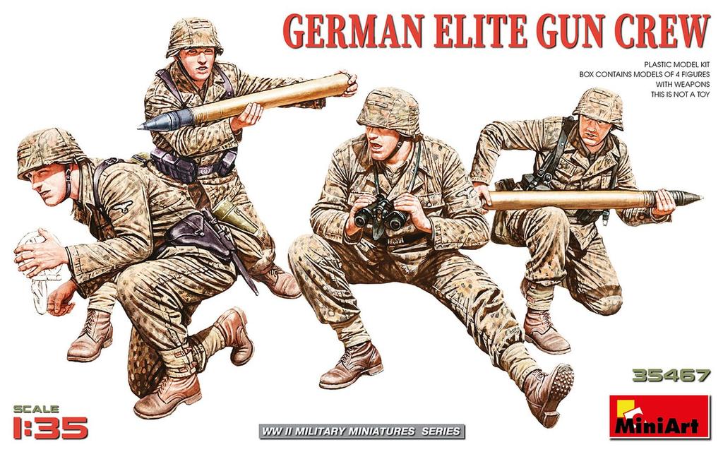 MiniArt Scale German Elite Riflemen Plastic Model Kit MA35467 1/35 (4-Piece Set)