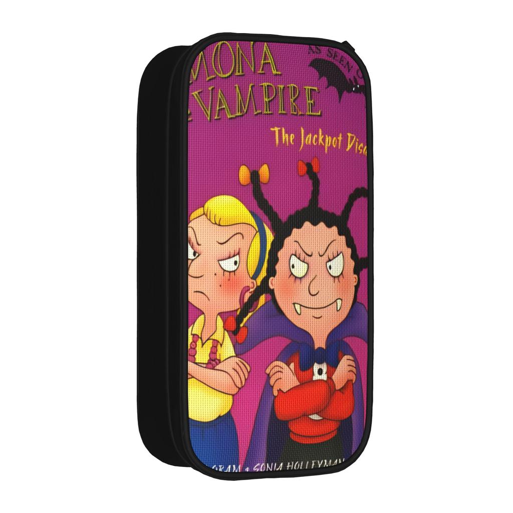 Mona The Vampire Anime Pencil Case New Pen Bag Girls Boys Big Capacity School Supplies Zipper Pencilcases