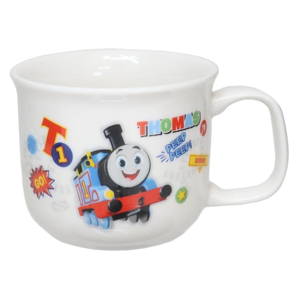 Sada nádobí pro děti "Lokomotiva Tomáš", vhodná do myčky a mikrovlnné trouby, Dárek GO, Vyrobeno v 663740, Keramická, Bezpečná, Dětské nádobí, Sada, 5 kusů