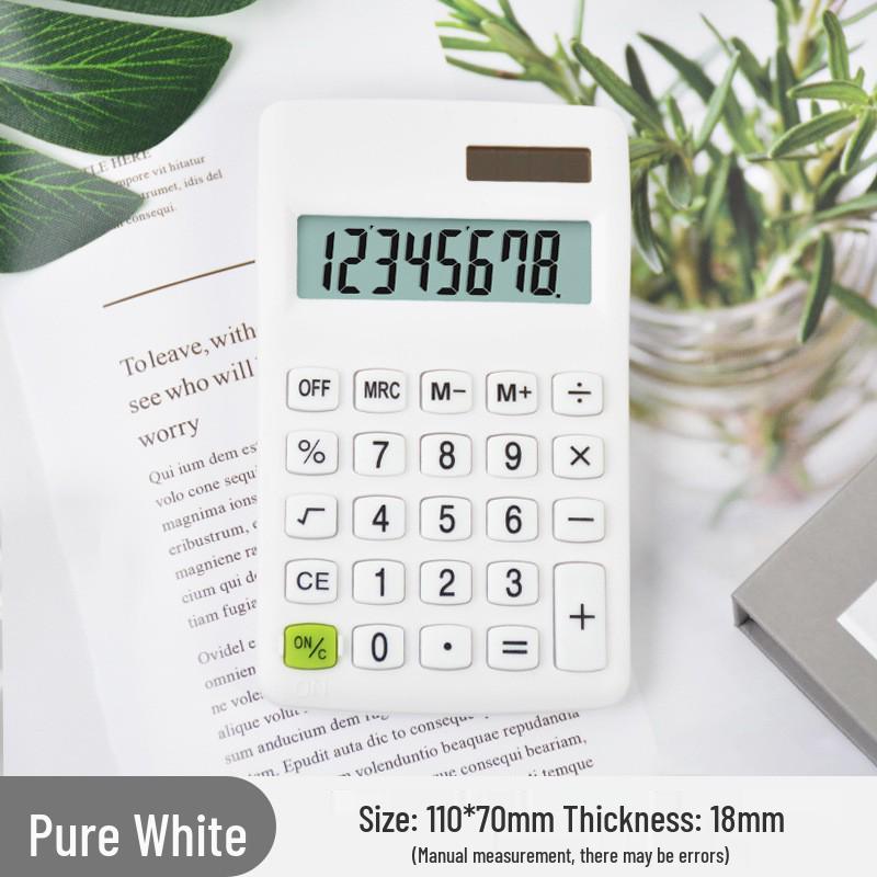 Compact Solid Color Mini Calculator K888 for Office Use