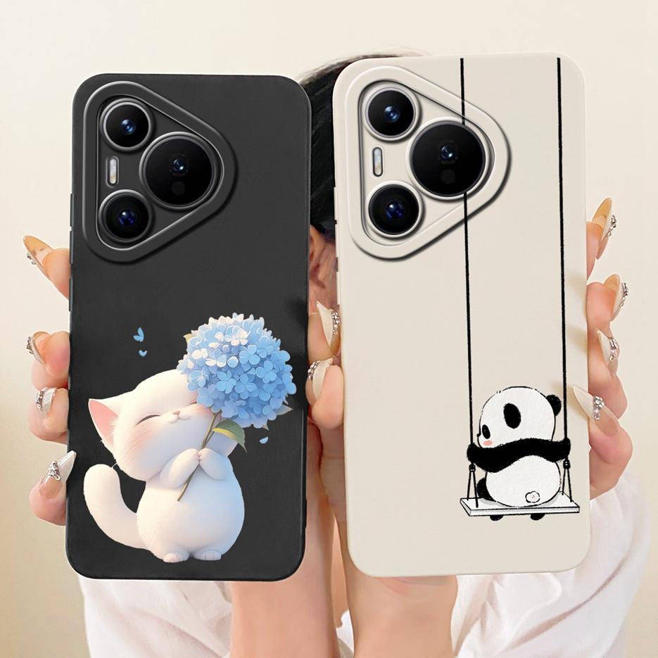 For Huawei Pura 70 Pro Case Pura70 Pro+ New Flowers Candy Painted Cover Soft Silicone Phone Case For Huawei Pura 70 Ultra Fundas