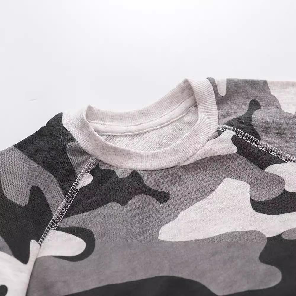 Boys' Cartoon Cotton Round-Neck Sweatshirt - Children's Autumn Long-Sleeve Clothing