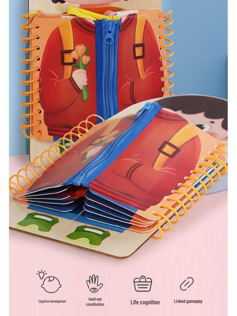 Kids' Montessori Multi-Layer Busy Board: Early Education Dressing Practice Tool