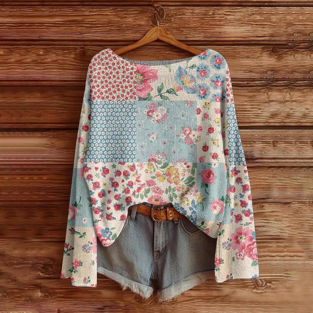 Women's Fashion Long Sleeve Christmas Snowman Snowflake Print Jacket Cardigan