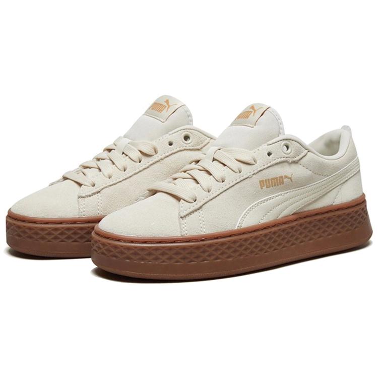 Puma Womens Smash Platform SD 'Birch Gum' (women's sizes) Birch / Birch Skate Shoes 366488 03