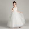 Dress Piano Recital Girls Formal Long Dress Wedding Graduation Party Embroidery Kindergarten Entrance Ceremony Suitable for Years Old [Kayiyasu]