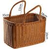 Korb Gewebt Weide Aufbewahrungskörbe Tasche Picknick Rattan Blume Strand Mit Griff Stroh Markt Obst Tragetasche Für Geschenk Hand Einkaufen