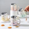 Spiegelbecher mit Deckel Bunt Hochwertig Große Kapazität Keramiktasse mit Henkel Ins-Stil Kreative Tasse Souvenirgeschenk