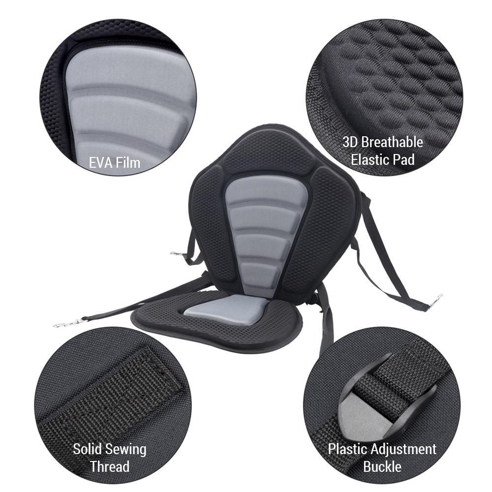 Kayak Seat Cushion with Back Support EVA Foam Padded Boat Seat Cushion Comfortable Canoe Seat Pad