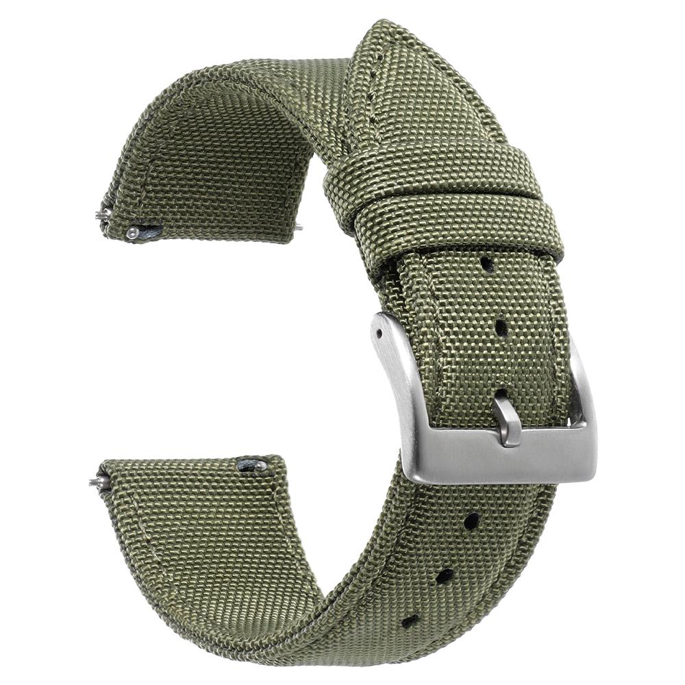 Водонепроницаемый парусный ремешок для часов Зеленый двусторонний нейлоновый ремешок Быстросъемный 20 мм 22 мм ремешок для Omega Военный спортивный ремешок 22mm зелёный