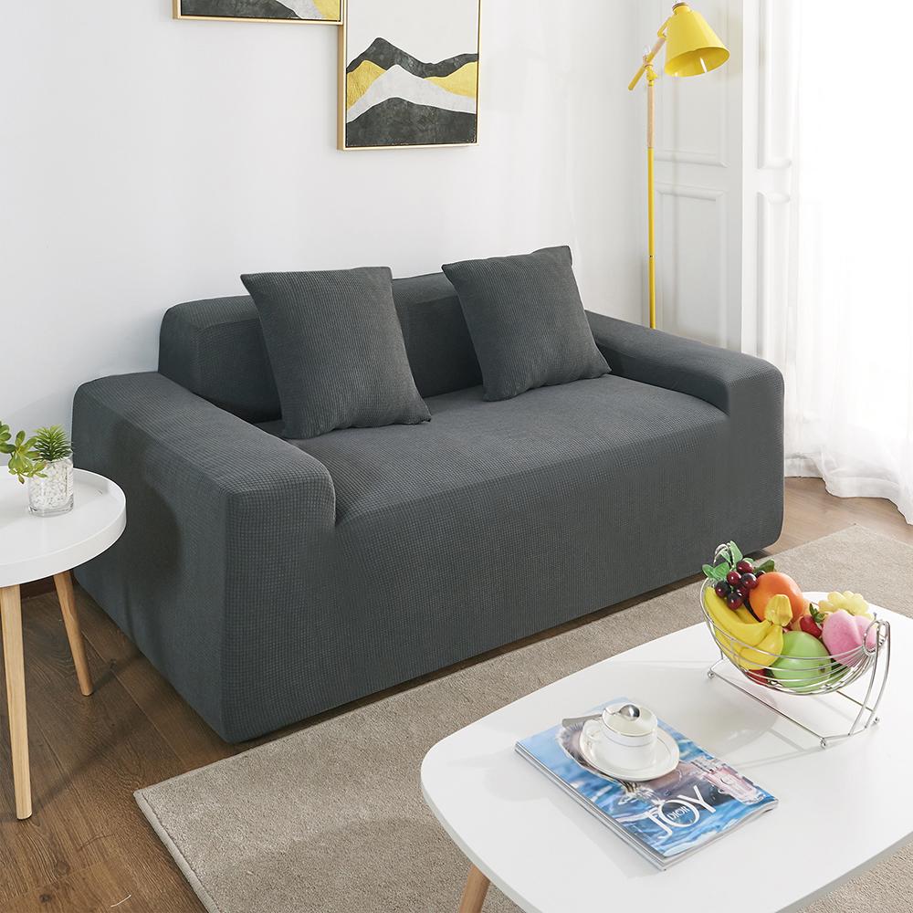 Polar Fleece Living Sofa Cover Universal Waterproof Couch Covers Solid Color Flexible Slipcover Non -Slip Full Wrap Sofa Seat Cushion Covering