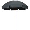 300 cm Steel Mast Sun Umbrella Anthracite