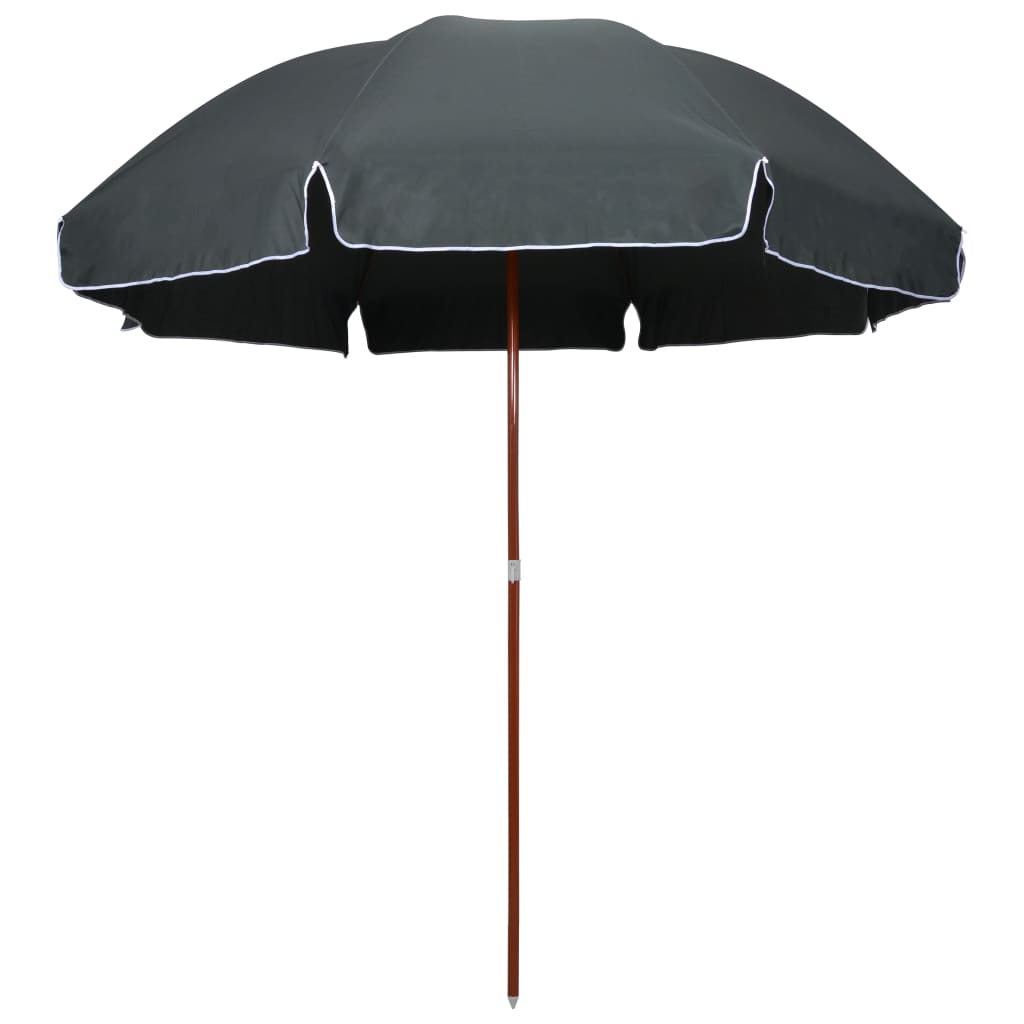 300 cm Steel Mast Sun Umbrella Anthracite