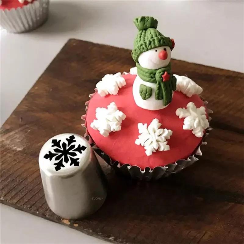 Russian Tulip Icing Piping Nozzle Cake Decoration Cream Tips DIY Cake Bakeware Tool Cupcake Christmas Tree Santa Pastry Nozzles