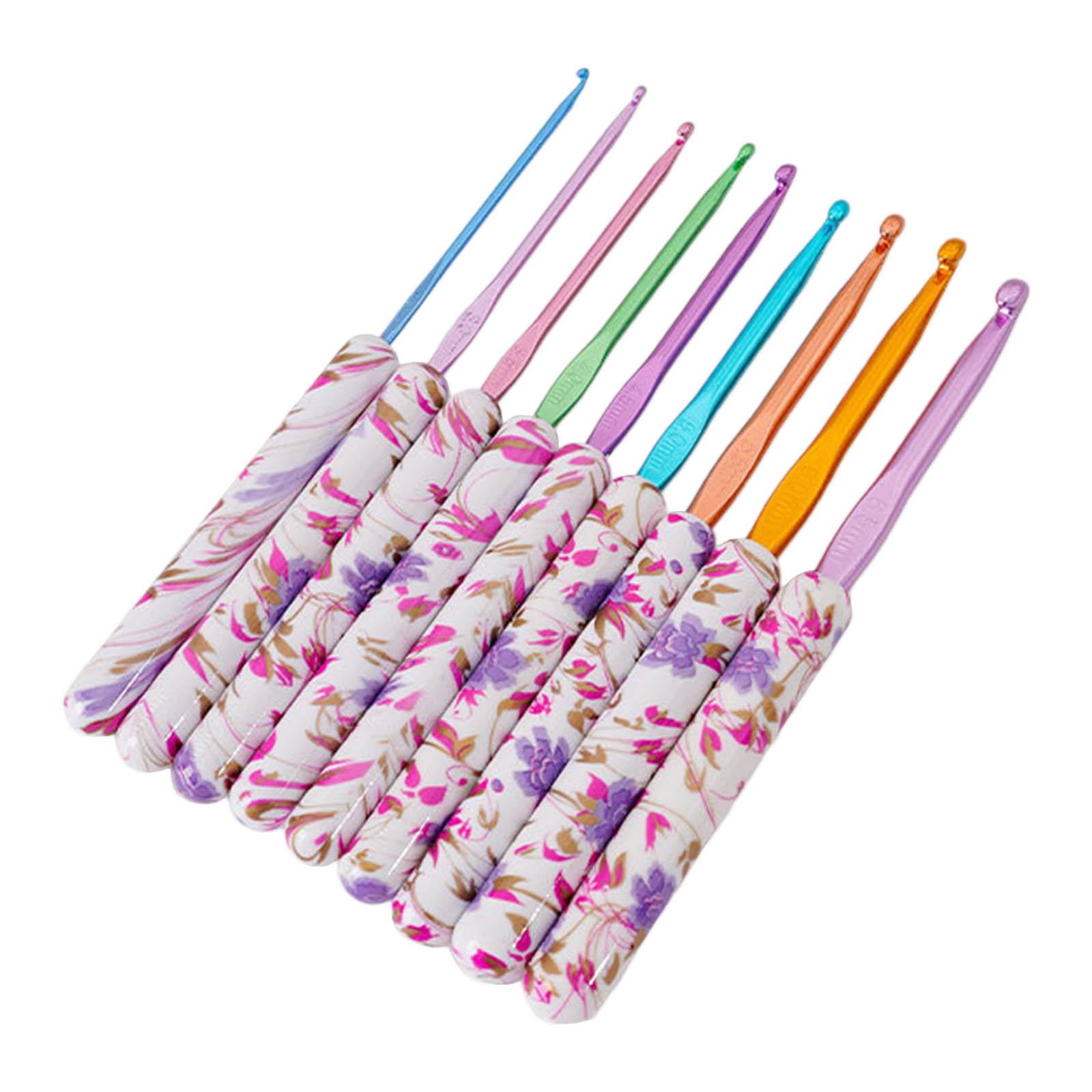 

9 шт. эргономичных крючков для вязания крючком 9 размеров с длинной ручкой для начинающих вязание свитеров шарфов сумок носков и шапок