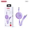 Newman XS23 3-in-1 Retractable 66W Fast Charging Data Cable for Apple, Huawei, and Xiaomi - Customizable with LOGO