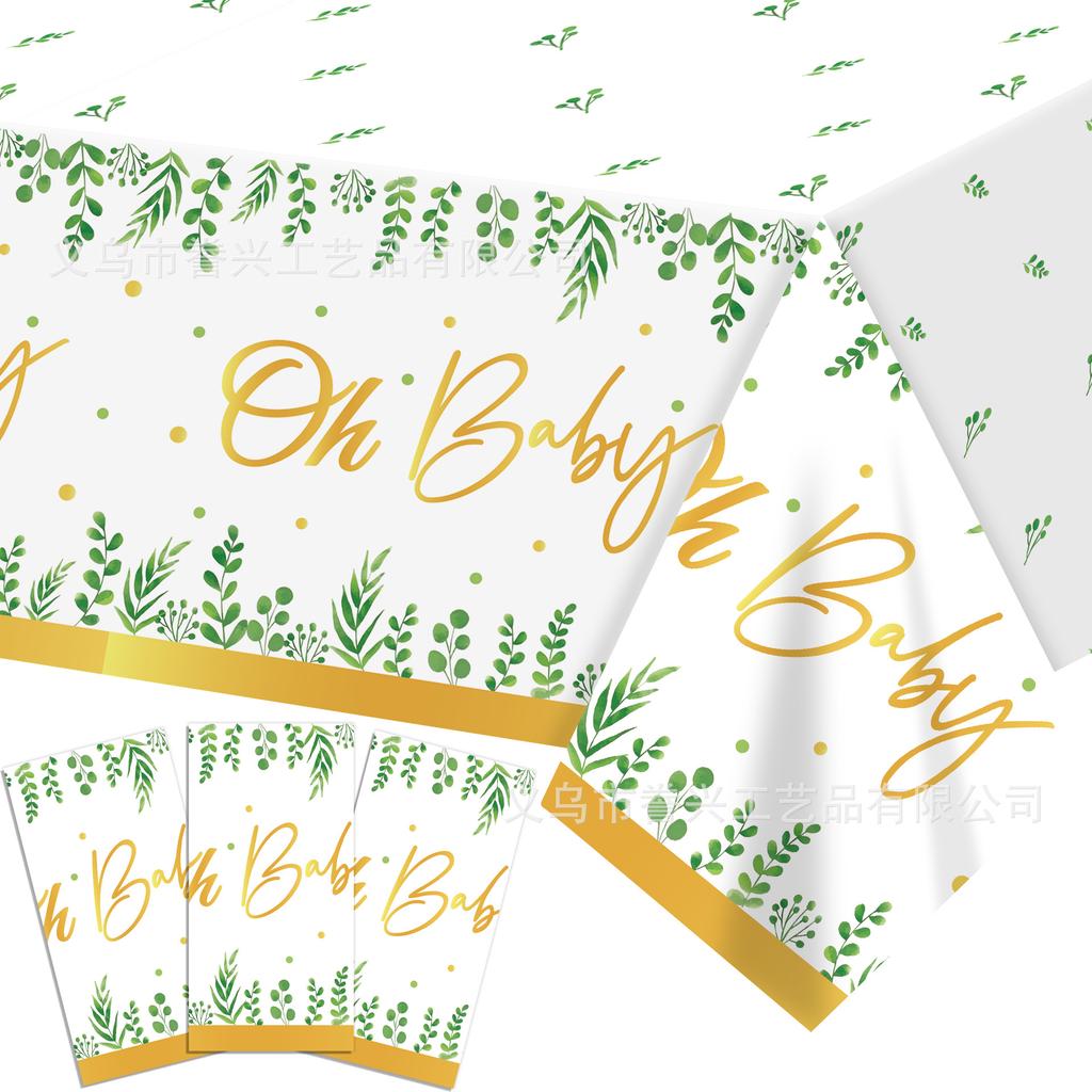 Spot Pe Holiday Party Tablecloth Guitar Building Block Valentine'S Day Disposable Tablecloth Decoration Waterproof And Oil-Proof