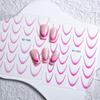Gradient French Nail Art Stickers - Crescent Smile & Arc Decals