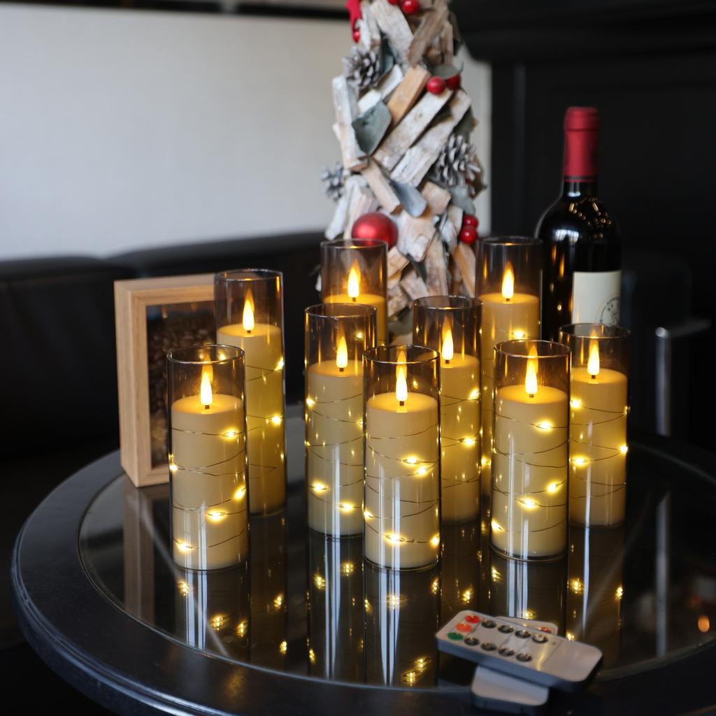 Electronic Simulation Remote Control LED Candle Light Acrylic Plastic Shell Light String for Christmas New Year Graduation
