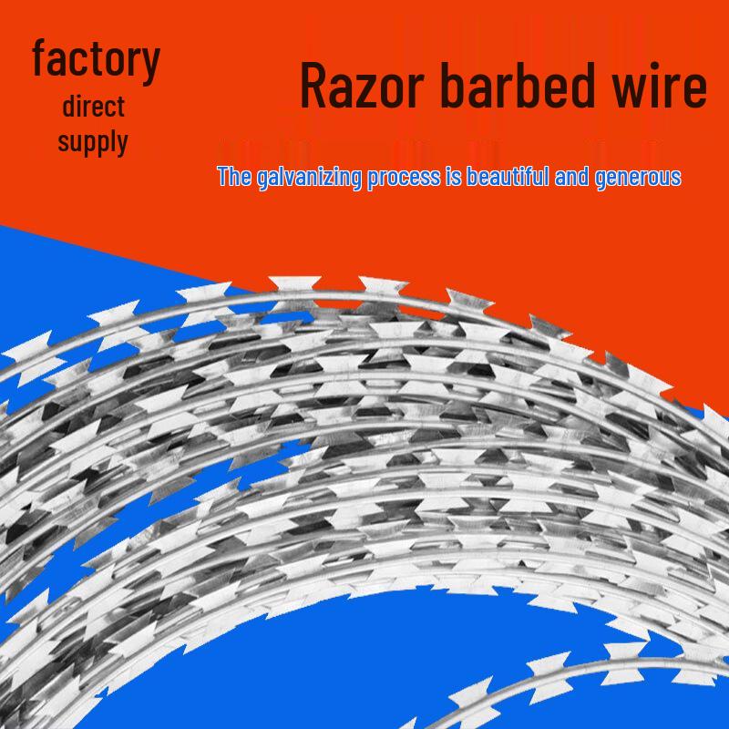 Barbed Wire Spiral Fence: Double-Strand Galvanized Protection for Airports & Prisons