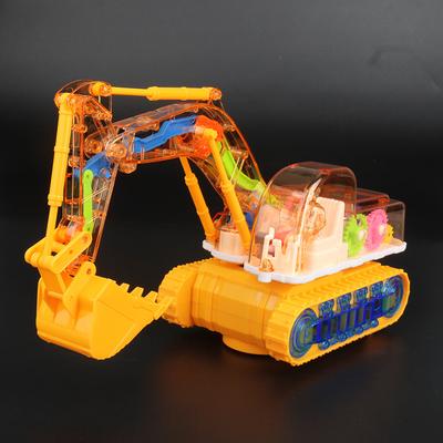 Electric Universal Gear Excavator Toy Car Music Engineering Vehicle Simulation Model