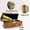 Personalized Telescope, Custom Engraved Telescope, Customizable Spyglass Gift, Unique Design Brass Gifts for Backpackers,