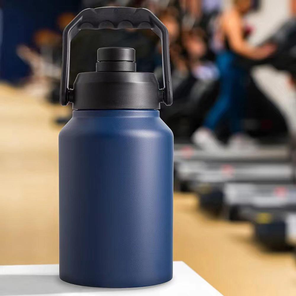 New 304 Stainless Steel Vacuum Flask, Camping Ice Bucket, Outdoor Portable Sports Water Bottle, Handheld Thermos Pot, 2L