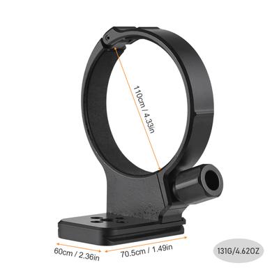 71mm Tripod Mount Ring with 60mm Quick Release Plate 1/4in & 3/8in Threaded Holes Compatible with