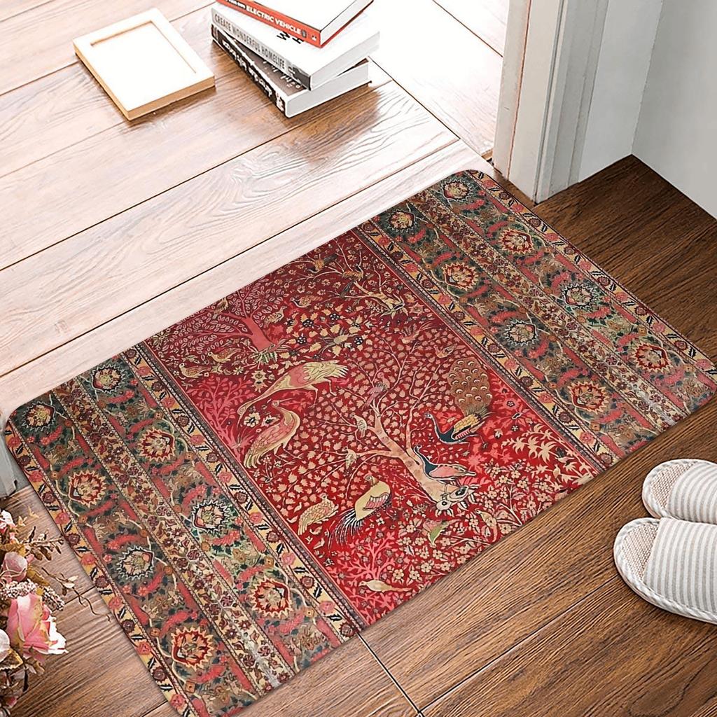 Antique Persian Rug Doormat Anti-Slip Kitchen Bathroom Mat Bedroom Balcony Door Floor Entrance Carpet Rug